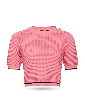 Pinko Somiedo Mesh Stitch Crop Top
