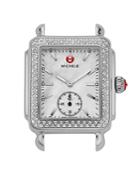 Michele Deco 16 Diamond Stainless Steel Watch Head, 29 X 31mm