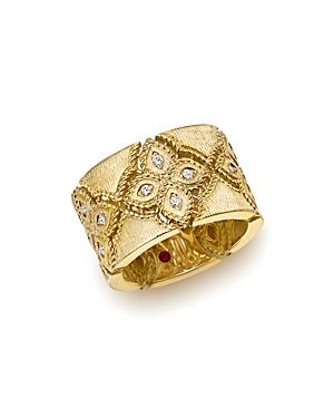 Roberto Coin 18k Yellow Gold Venetian Princess Diamond Ring