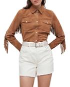 Allsaints Stanway Tassel Suede Shirt