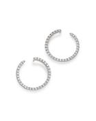 Bloomingdale's Diamond Full Circle Earrings In 14k White Gold, 0.50 Ct. T.w. - 100% Exclusive