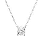 Aqua Classic Brilliant Pendant Necklace In Platinum-plated Sterling Silver Or 18k Gold-plated Sterling Silver, 14 - 100% Exclusive