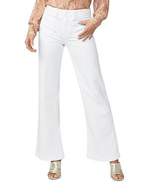 Paige Leenah Wide Leg Trouser Jeans In Crisp White