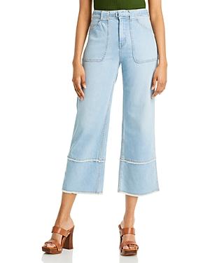 Derek Lam 10 Crosby Zuri Cropped Wide Leg Jeans In Light