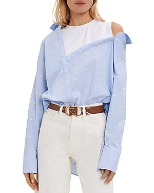Maje Leart Cotton Layered Look Shirt