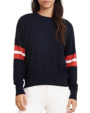 Velvet By Graham & Spencer Striped-sleeve Sweater