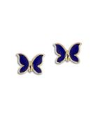 Moon & Meadow 14k Yellow Gold Enamel Butterfly Stud Earrings - 100% Exclusive