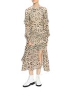 Ted Baker Turing Paisley Printed Ruffled Midi Dress