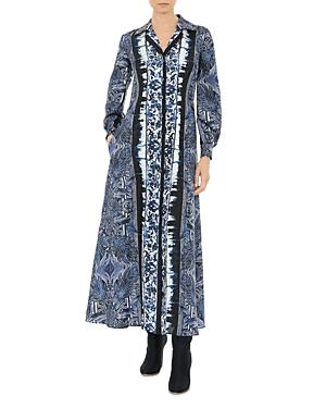 Alberta Ferretti Floral Print Shirt Dress