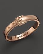 Monica Rich Kosann 18k Rose Gold Forever Posey Ring With Buckle