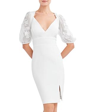 Bcbgmaxazria Embroidered Sleeve Evening Dress