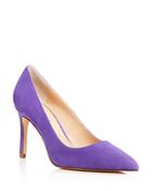 Charles David Women's Denise Suede Pointed Toe High Heel Pumps