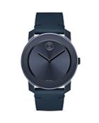 Movado Bold Museum Dial Watch With Leather Strap, 42mm