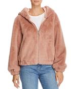 French Connection Arabella Faux-fur Hooded Bomber Jacket