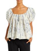 Rebecca Taylor Printed Babydoll Top