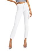 Good American Good Straight Raw Hem Jeans In W037
