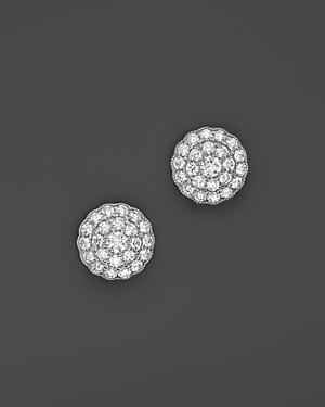 Diamond Cluster Stud Earrings In 14k White Gold, 1.0 Ct. T.w. - 100% Exclusive