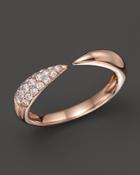 Diamond Claw Ring In 14k Rose Gold, .20 Ct. T.w.