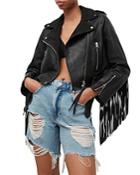 Allsaints Ayra Tassel Leather Moto Jacket