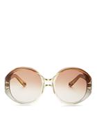 Chloe Qleo Oversized Round Sunglasses, 57mm