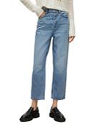 Allsaints Debbie High Rise Straight Leg Cropped Jeans In Indigo Blue