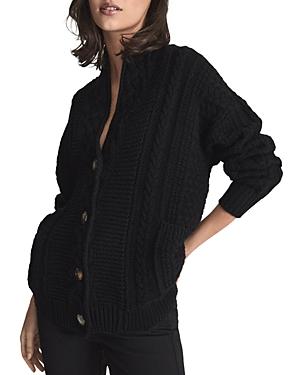 Reiss Summer Vintage Cable Knit Cardigan
