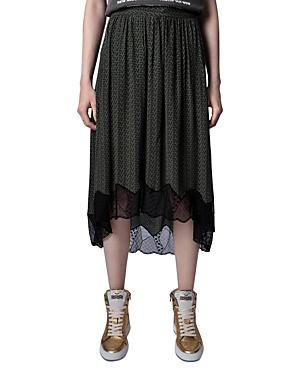 Zadig & Voltaire Joslin Monogram High Low Skirt