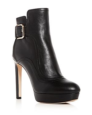 Jimmy Choo Women's Britney 115 Leather High-heel Platform Booties