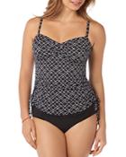 Shape Solver Shirred Soft Cup Tankini Top
