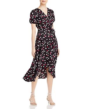 Karl Lagerfeld Paris Confetti Print Belted Dress