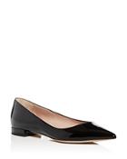 Armani Women's Patent Leather Pointed Toe Ballet Flats