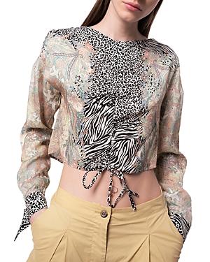 Pinko Barga Printed Drawstring Top