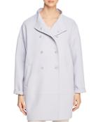 Eileen Fisher Stand-collar Double-breasted Coat