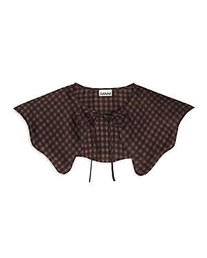 Ganni Wavy Plaid Collar