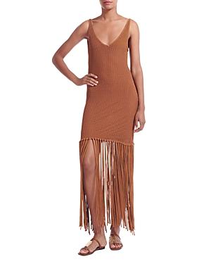 Staud Cossette Crochet Fringe Dress