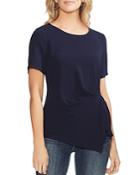 Vince Camuto Short-sleeve Side-pleat Top