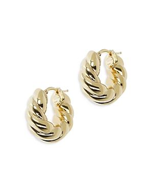 Bloomingdale's Made In Italy 14k Yellow Gold Ribbed Hoop Earrings