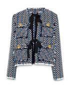 Lanvin Fringed Wool & Cotton Tweed Jacket