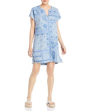 Johnny Was Nico Linen Printed Tunic Dress