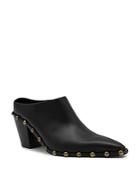 Ilio Smeraldo X Grece Ghanem Women's Slip On Pointed Toe Studded High Heel Mules