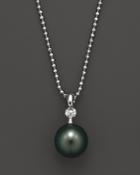 Tara Pearls Dancing Diamond Cultured Tahitian Pearl Pendant Necklace, .10 Ct. T.w.