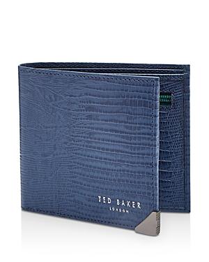 Ted Baker Siszip Lizard-embossed Leather Bifold Wallet With Zip Coin Pocket
