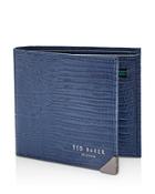 Ted Baker Siszip Lizard-embossed Leather Bifold Wallet With Zip Coin Pocket