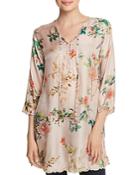 Johnny Was Delight Floral-print Silk Top