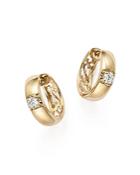 Diamond Huggie Hoop Earrings In 14k Yellow Gold, .25 Ct. T.w. - 100% Exclusive