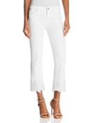 J Brand Selena Mid Rise Crop Boot Jeans In White Lace