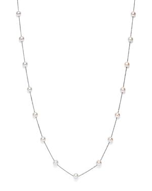 Bloomingdale's Cultured Freshwater Pearl Station Necklace In 14k White Gold, 16 - 100% Exclusive