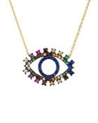 Aqua Multi Color Eye Pendant Necklace, 15 - 100% Exclusive