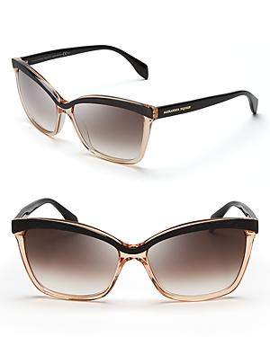 Alexander Mcqueen Two Tone Cateye Wayfarer Sunglasses