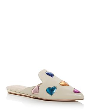Kurt Geiger London Women's Otter Love Heart Embossed Pointed Toe Mules